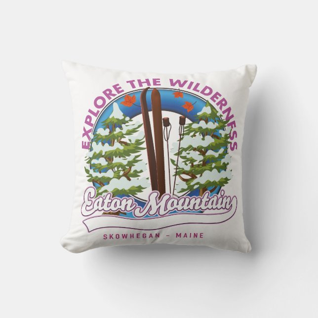 Eaton Mountain Skowhegan, Maine logo Kussen (Voorkant)