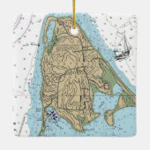 Eatons Nek NY Nautische Kerstmis Keramisch Ornament (Achterkant)