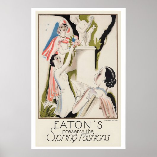Eaton's Presenteert de Lente Mode Oude Kunst Poster (Voorkant)