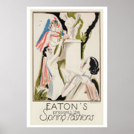 Eaton's Presents the Spring Fashions Vintage Art Poster
