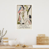 Eaton's Presents the Spring Fashions Vintage Art Poster (Keuken)