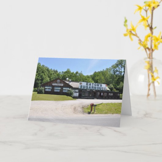 Eaton's Suikerhuis - Gevouwen Wenskaart Kaart (Gele Bloem)