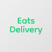 Eats Delivery Driver Window Decal (Vel)