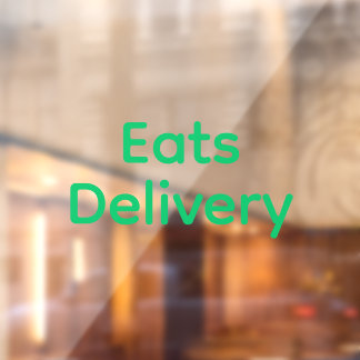 Eats Delivery Driver Window Decal