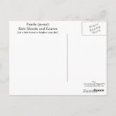 "Eats Shoots and Leaves" Briefkaart (Achterkant)