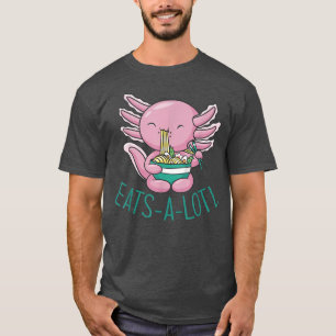 EATSALOTL RAMEN Japan Axolotl Eating Japans noedel T-shirt