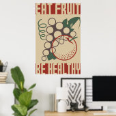 Eatvruchten zijn gezond poster (Thuiskantoor)