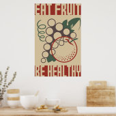 Eatvruchten zijn gezond poster (Keuken)