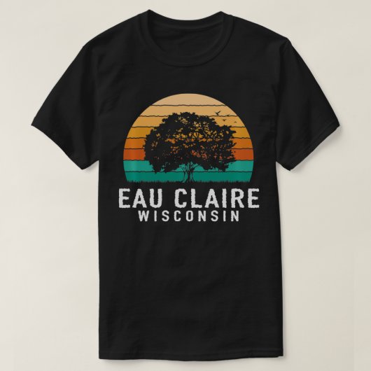 Eau Claire  Sunset Wisconsin Souvenir T-shirt (Design voorkant)