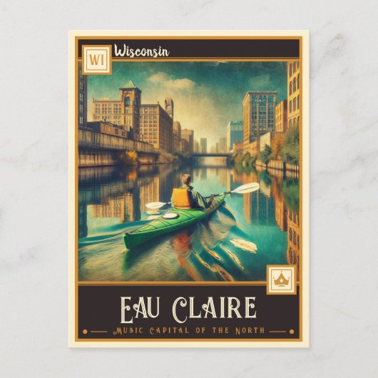 Eau Claire, Wisconsin |  Briefkaart (Voorkant)