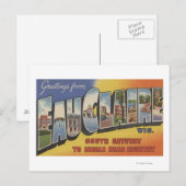 Eau Claire, Wisconsin - Large Letter Scenes Briefkaart (Voorkant / Achterkant)