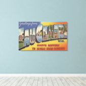 Eau Claire, Wisconsin - Large Letter Scenes Canvas Afdruk (Insitu (Houten vloer))