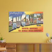 Eau Claire, Wisconsin - Large Letter Scenes Canvas Afdruk (Insitu (Woonkamer))
