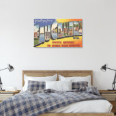 Eau Claire, Wisconsin - Large Letter Scenes Canvas Afdruk (Insitu (Slaapkamer))