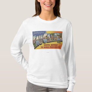 Eau Claire, Wisconsin - Large Letter Scenes T-shirt