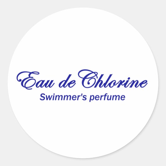 Eau de Chlorine Ronde Sticker (Voorkant)