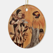 Eau de Cologne Harlequin en Flapper Keramisch Ornament (Links)