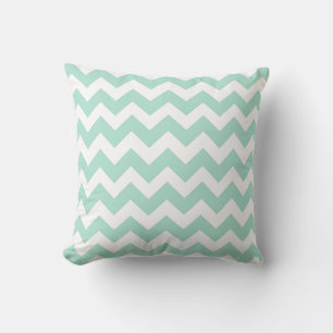 Eau de Nil en White Chevron Zig Zag Pillow Kussen