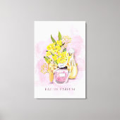 Eau De Parfum en Bloemen Canvas Afdruk (Voorkant)