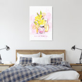 Eau De Parfum en Bloemen Canvas Afdruk (Insitu (Slaapkamer))