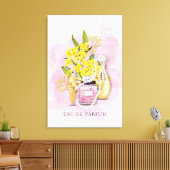 Eau De Parfum en Bloemen Canvas Afdruk (Insitu (Woonkamer))
