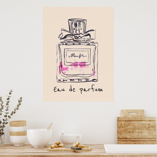 Eau de parfum French Perfume mode Poster (Keuken)