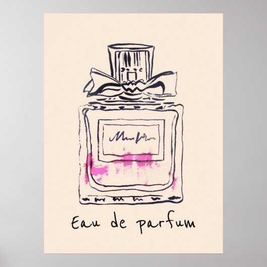 Eau de parfum French Perfume mode Poster (Voorkant)