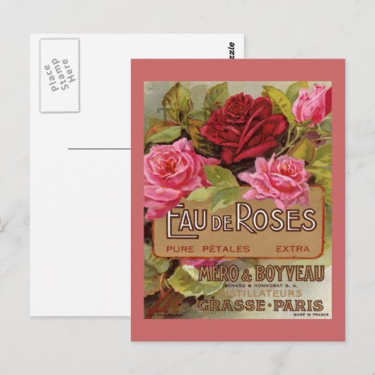 Eau de Rozen French Scent Briefkaart (Voorkant / Achterkant)