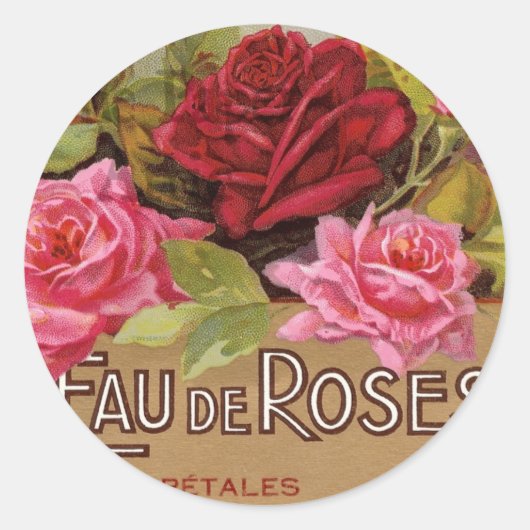 Eau de Rozen French Scent Ronde Sticker (Voorkant)