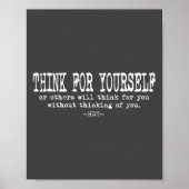 Eau Quote Motivation Insrational - Think For Yours Poster (Voorkant)