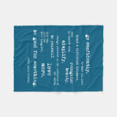 Eau Quote Motivational Insrational - Go Confidentl Fleece Deken (Voorkant (Horizontaal))