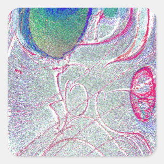 Eazy Face Square Magnet Vierkante Sticker