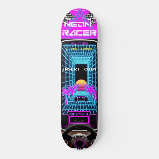 Eazy Toyz Neon Racer-skateboard Persoonlijk Skateboard (Voorkant)