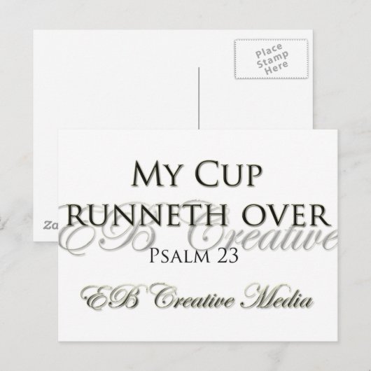 EB Creative Media - My Cup start over Briefkaart (Voorkant / Achterkant)