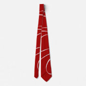 Eb en Vloed 2 in Rood en Wit Stropdas (Achterkant)