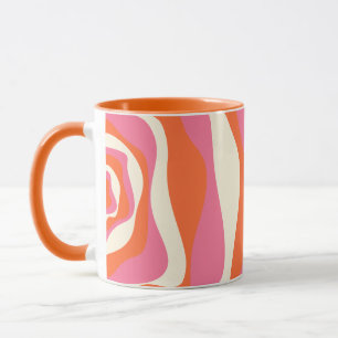 Eb en Vloed 4 - Roze, Oranje en Crème Mok