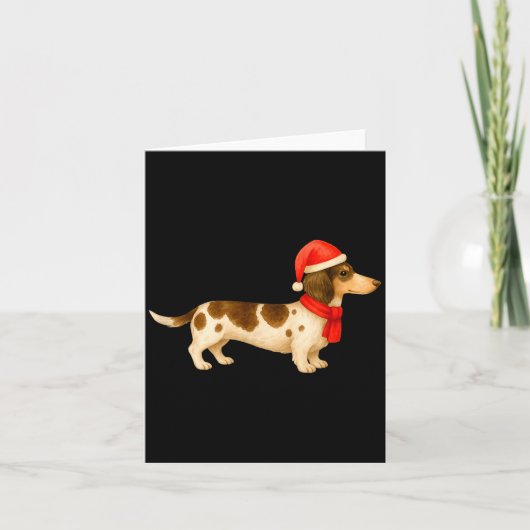 Ebald Christmas Dachshund E Funny Doxie Dog Mom Kaart (Voorkant)