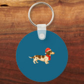 Ebald Christmas Dachshund E Funny Doxie Dog Mom  Sleutelhanger (Voorkant)
