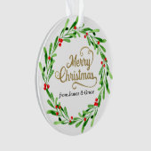 eBay Elegant Gold Merry - kerstfeestdag Foto Ornament (voorkant)