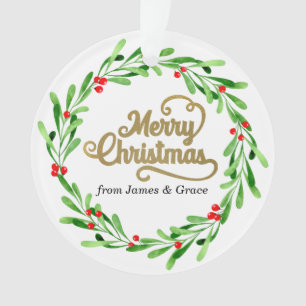 eBay Elegant Gold Merry - kerstfeestdag Foto Ornament