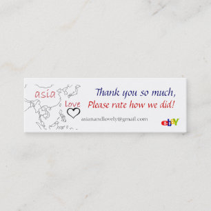 eBay & etsy Mini Visitekaartje