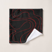Ebb and Flow 2 in Red and Black Bad Handdoek (Wasdoekje)