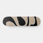 Ebb and Flow 2 in Taupe, Zwart en Wit Persoonlijk Skateboard (Horizontaal)