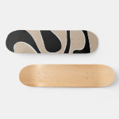 Ebb and Flow 2 in Taupe, Zwart en Wit Persoonlijk Skateboard (Horizontaal)