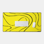 Ebb and Flow 2 in zwart en geel Bureaumat (Keyboard & Muis)