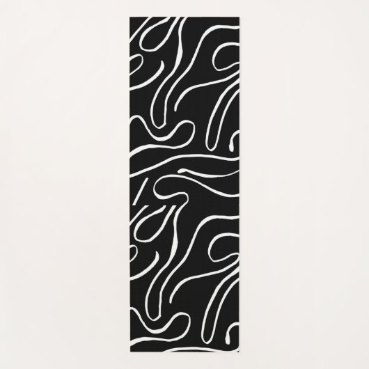 Ebb and Flow 2 - Zwart op wit Set Yogamat (Voorkant)