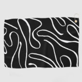 Ebb and Flow 2 - Zwart op witte handdoekset Golfhanddoek (Horizontaal)