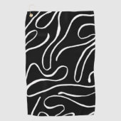 Ebb and Flow 2 - Zwart op witte handdoekset Golfhanddoek (Voorkant)