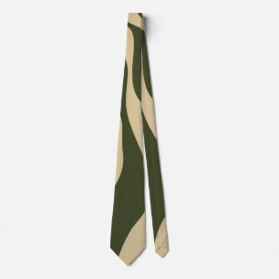 Ebb and Flow 4 in Khaki en Groen Stropdas