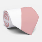 Ebb and Flow 4 - Roze en Wit Stropdas (Opgerold)